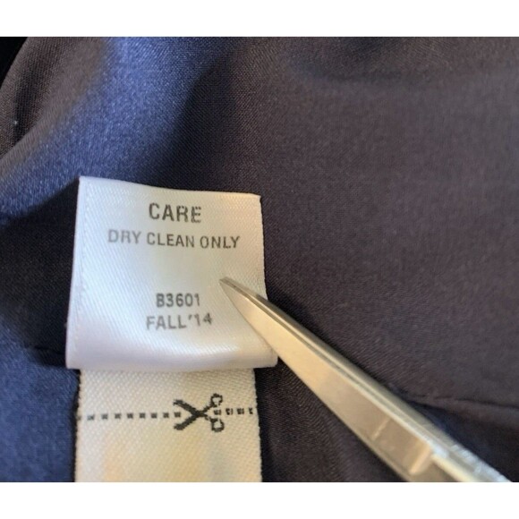 Madewell Silk Blend Blue Black Color Block Sheath Dress Exposed Back Zipper XS - Picture 9 of 10